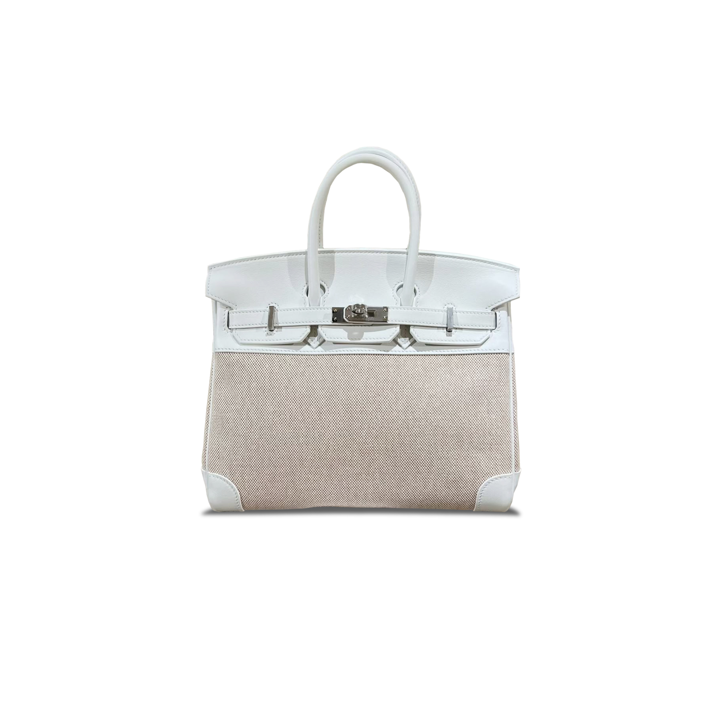 HERMÈS BIRKIN 25 SWIFT CANVAS AND SILVER BUCKLE H082686CKA3 (25*20*13cm)